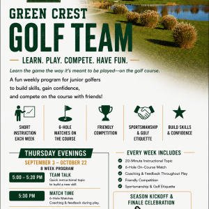 Green Crest Golf Team - Every Thursday - Sep. 3rd - Oct. 22nd
